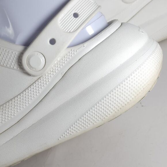 Crocs Women's Mega Crush US7 Triple White Platform Wedge Classic Clogs Sandals - Picture 14 of 16